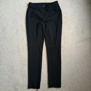 Akris Punto Pants Womens Sz 6 Black Pockets Minimalist Stretch Skinny 28x27